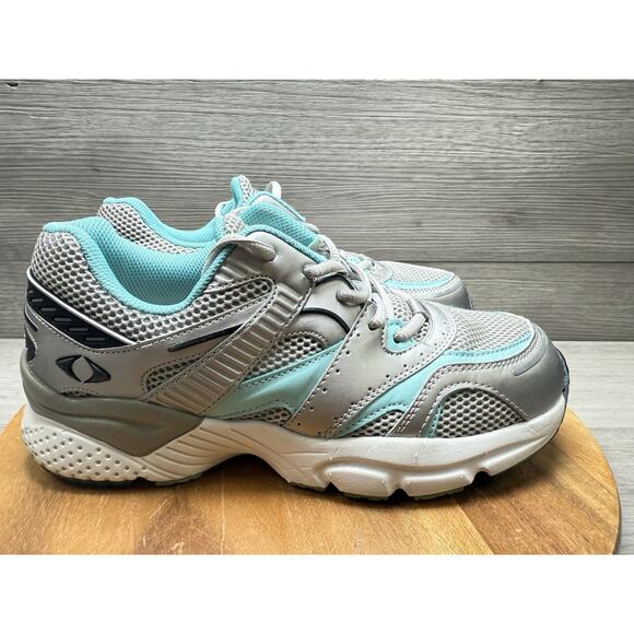 Apex shoes model X527 SILVER/SEA blue runner Womens 8.5 Wide - Picture 1 of 10